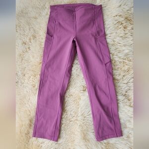 lululemon athletica Pink High-Rise Crop Leggings with Side Pockets